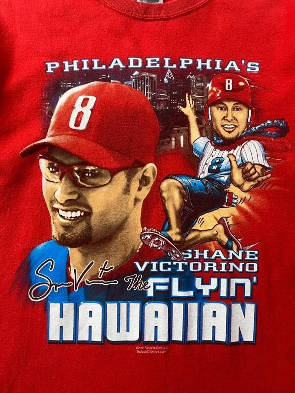 Vintage 2008 Gildan Shane Victorino MLB Graphic Red T-Shirt Size S – photo 2